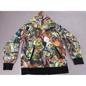 Analog Design All Over Print Design Unlikely Futures Hoodie Size Small Y2k Theme